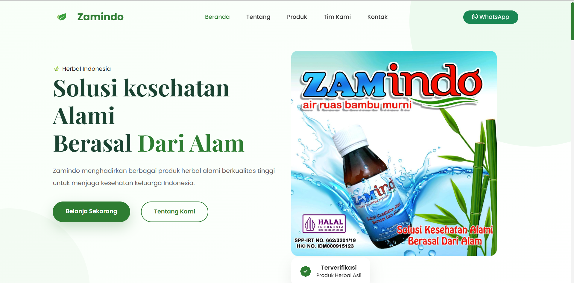 Zamindo Company Profile Website